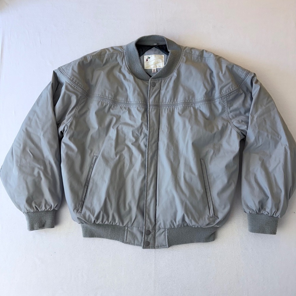 Arnold Palmer Vintage Gray Bomber Jacket Mens XL Full Zip Insulated‎